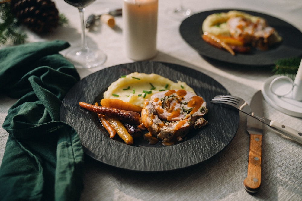 Rouleau de longe de porc aux fines herbes et bacon
