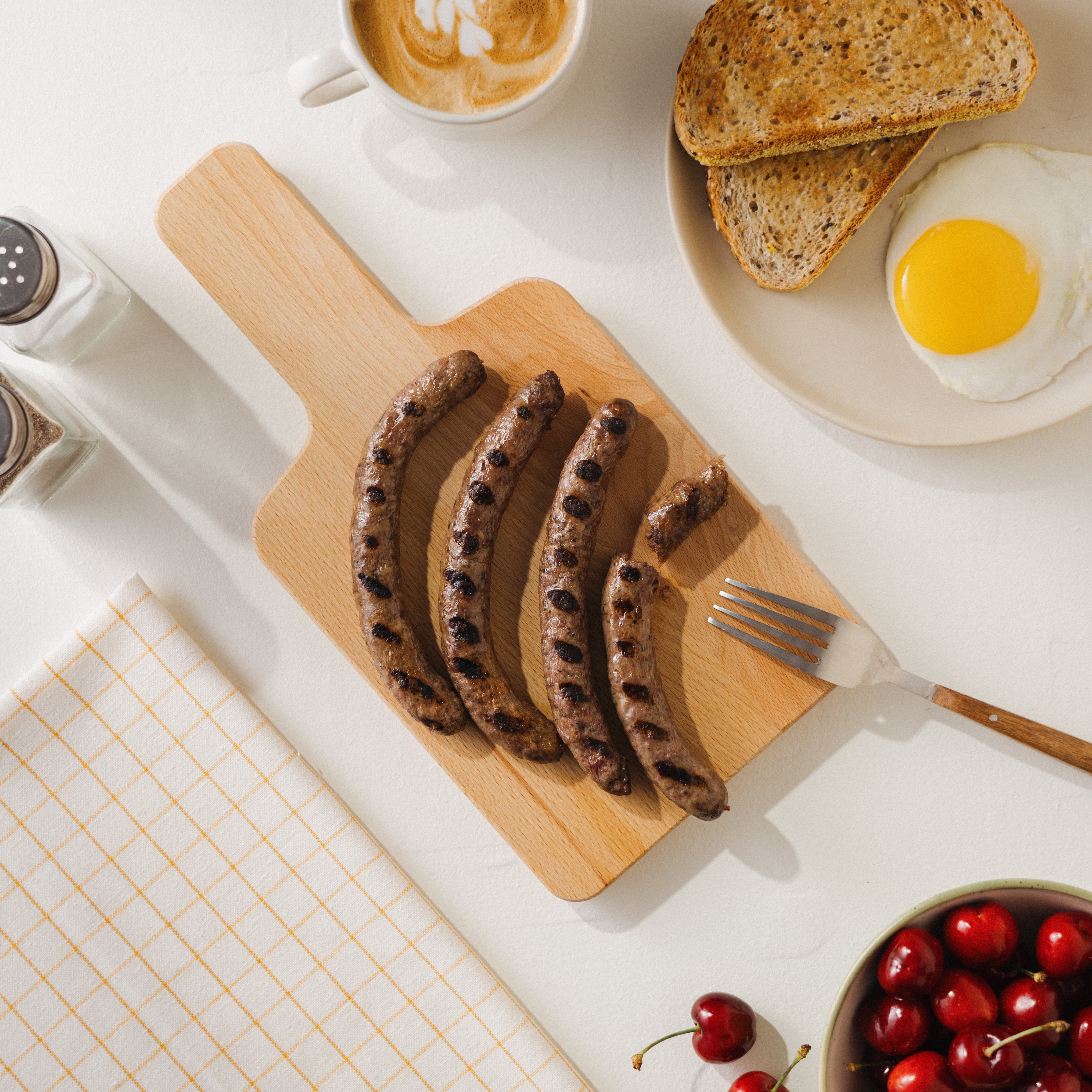 Breakfast basket on a goose farm