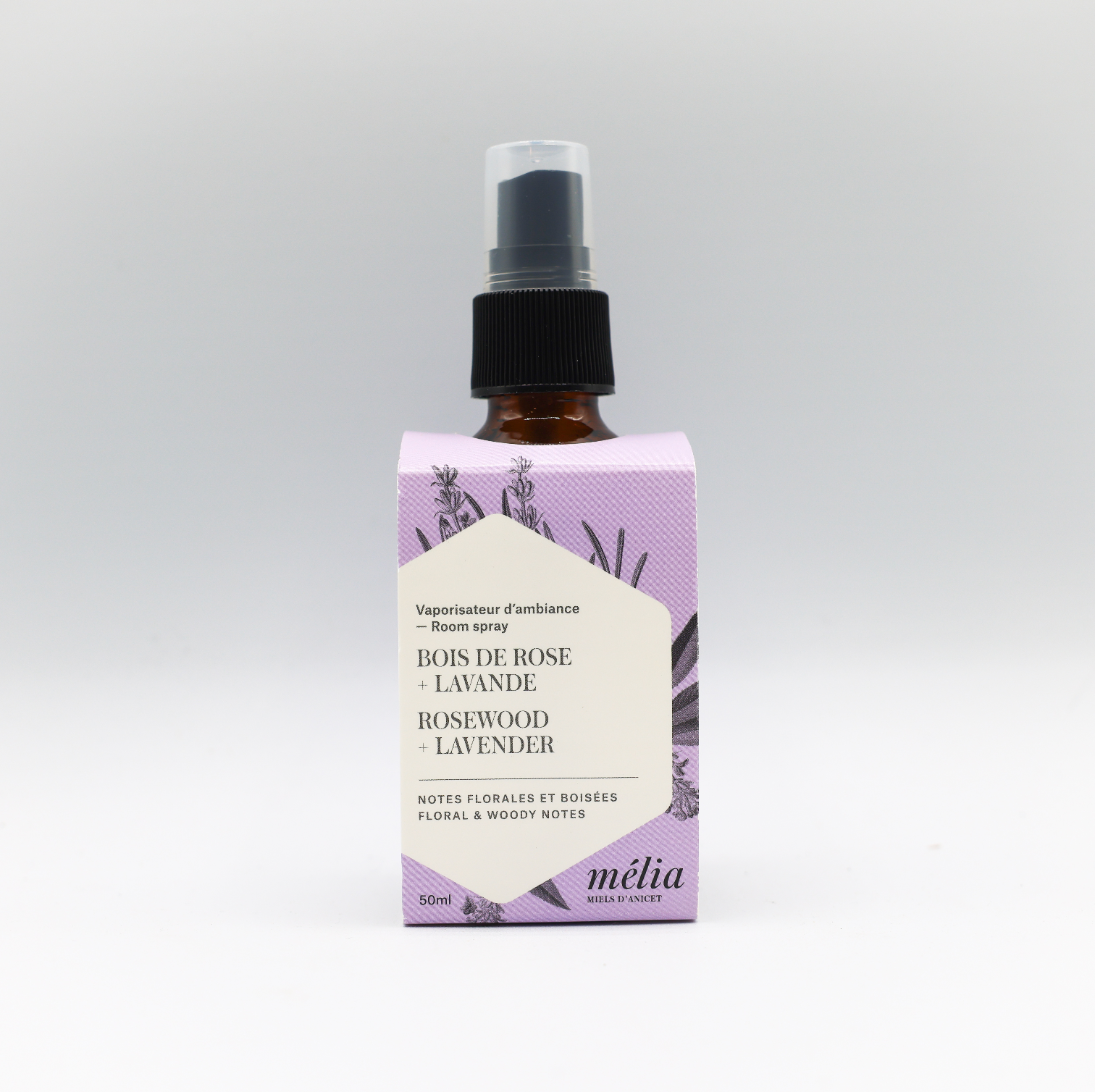 Vaporisateur d’ambiance bois de rose et lavande