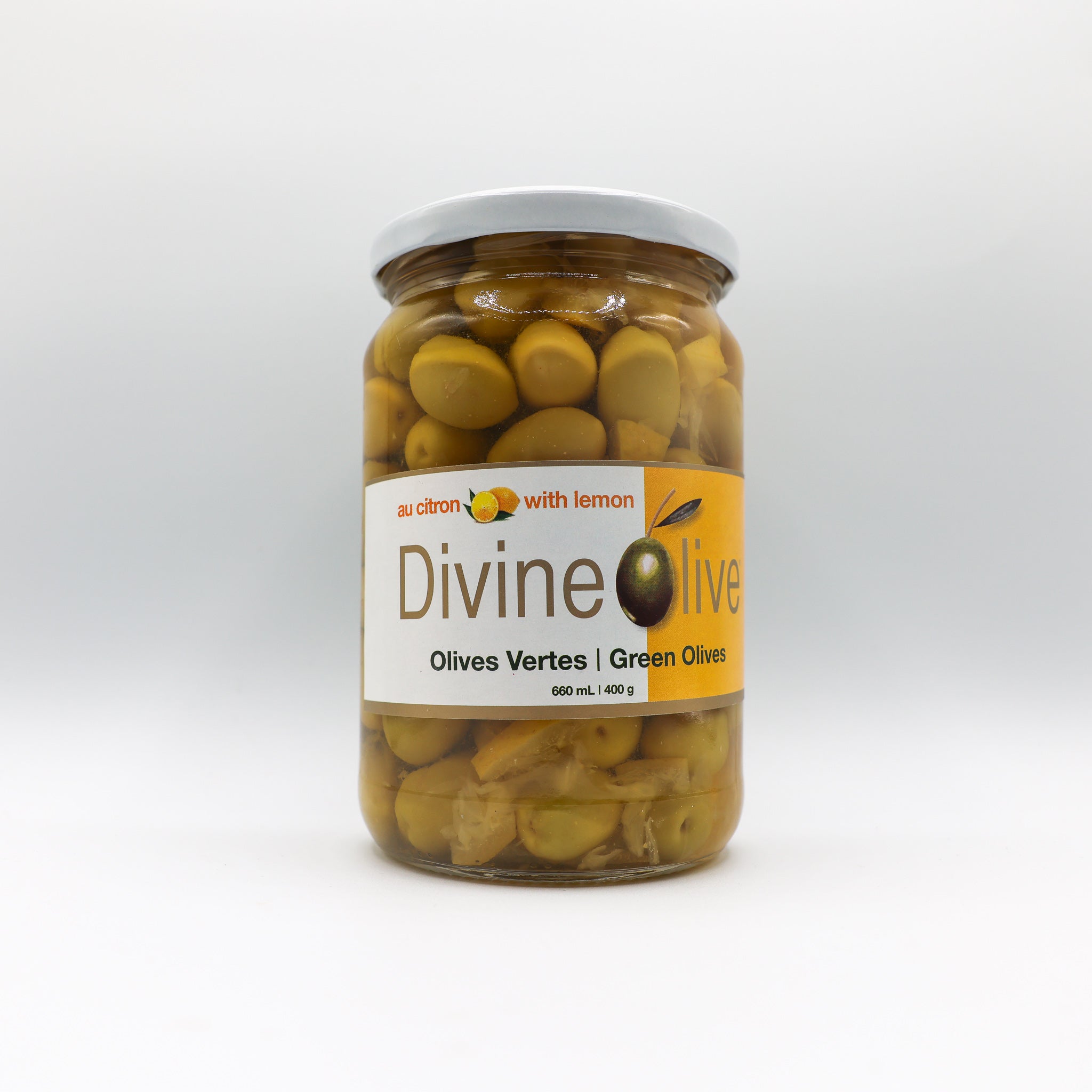 Olives vertes au citron