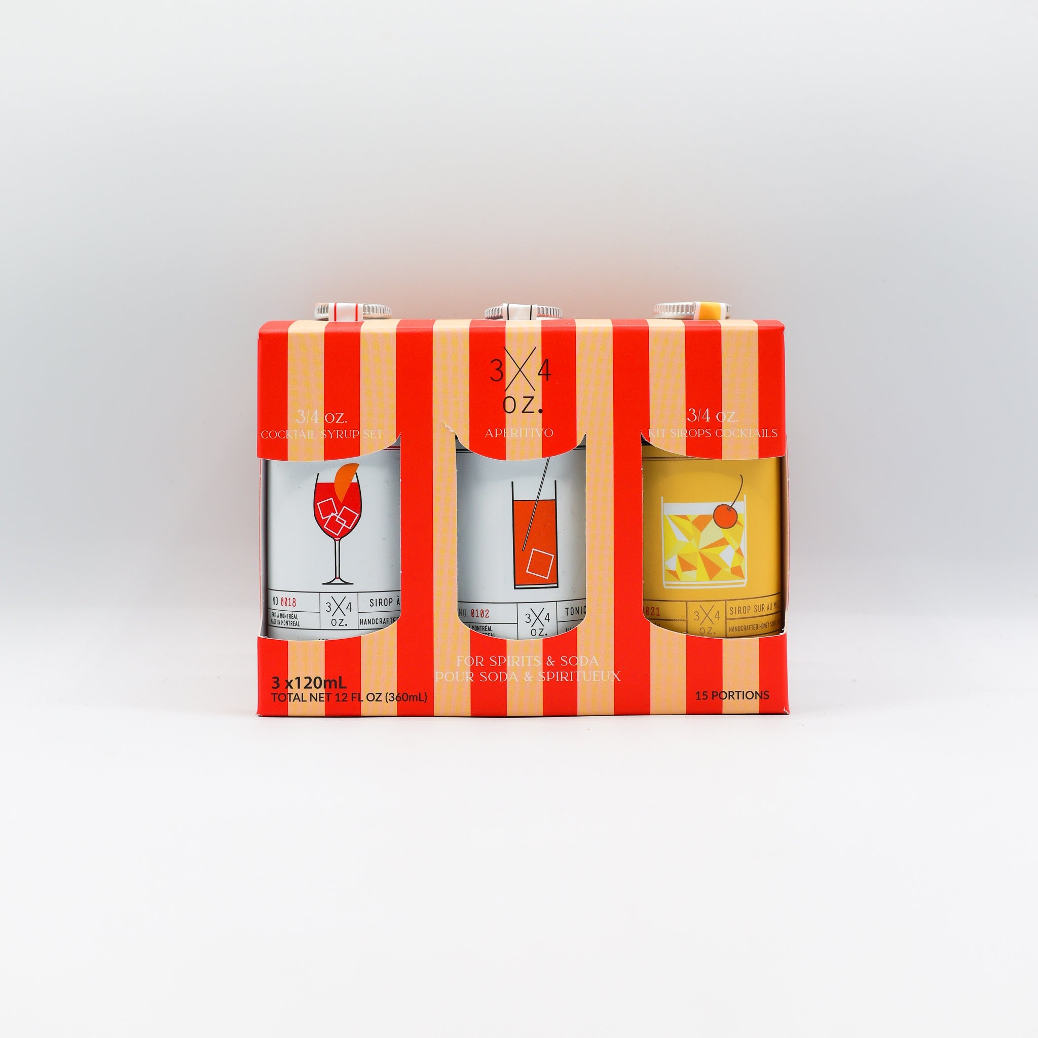 Ensemble 3 sirops cocktails - Tonic, Spritz & Sur au miel