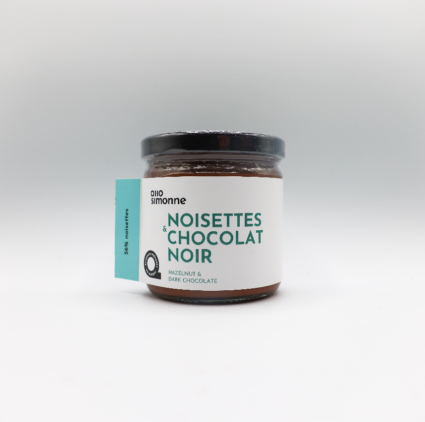 Tartinade noisettes et chocolat noir