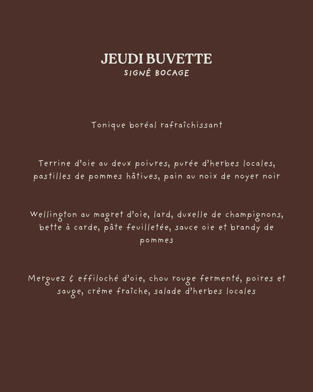 Jeudi Buvette signé Bocage