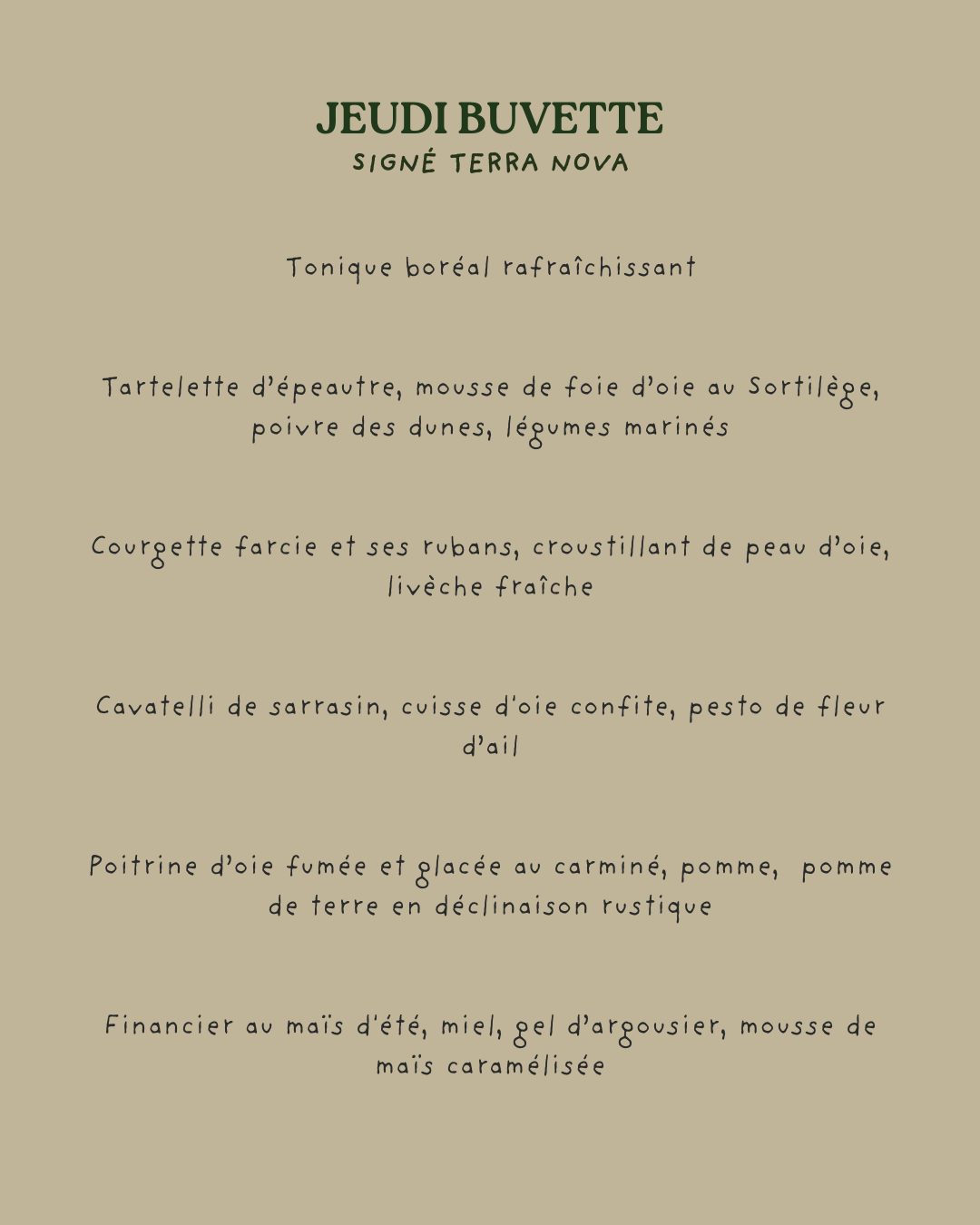 Jeudi buvette signé Terra Nova