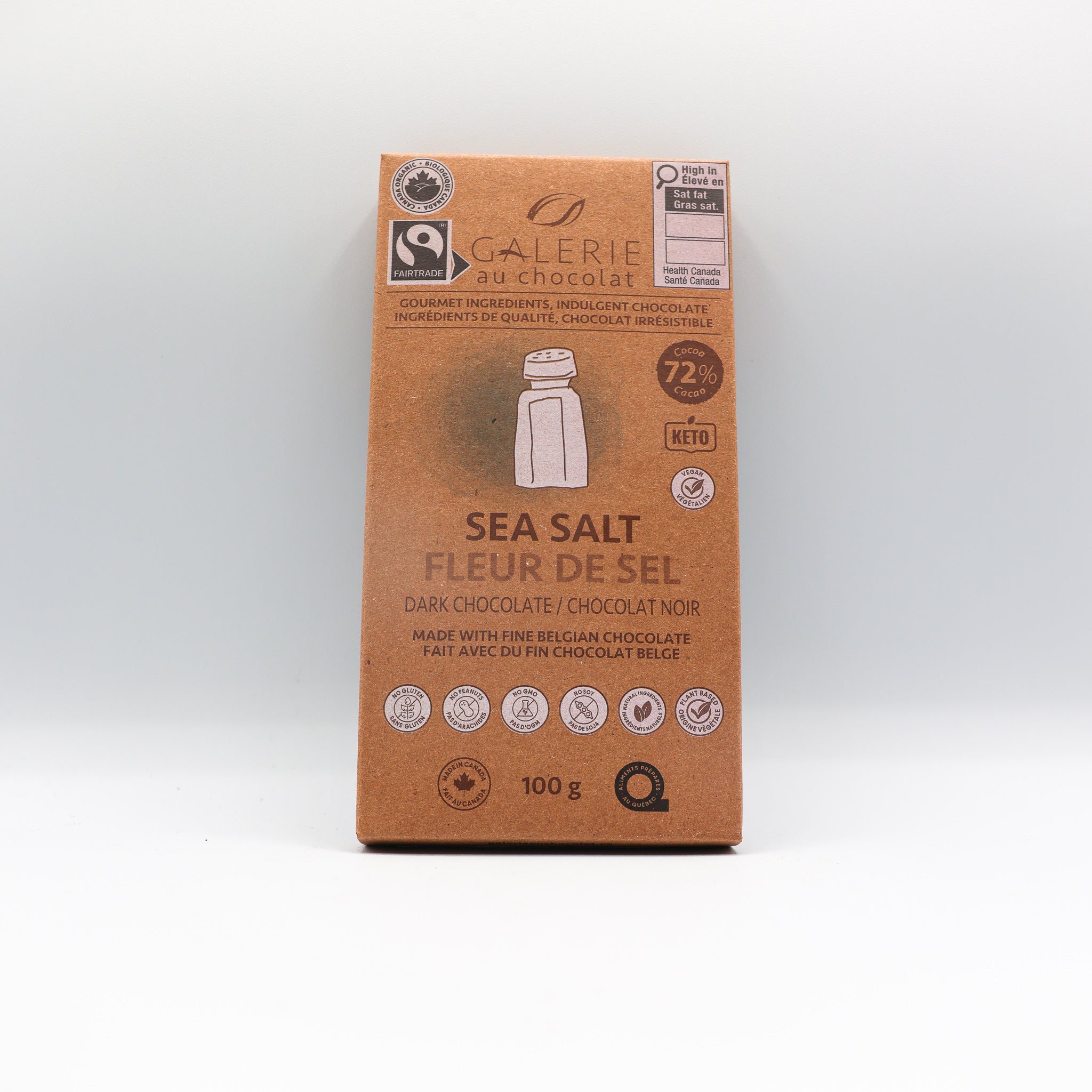 Chocolat bio noir fleur de sel